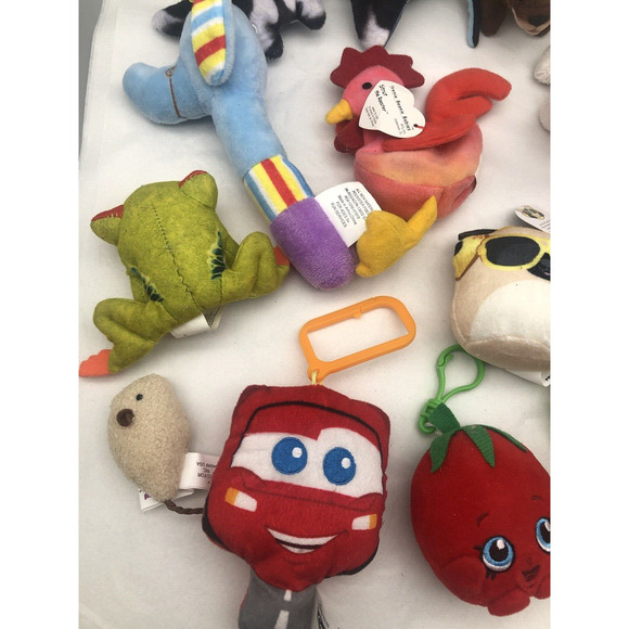 14 Pcs Mini Stuffed Small Plush Animal Miniature toys USED SEE PHOTO - Picture 4 of 11